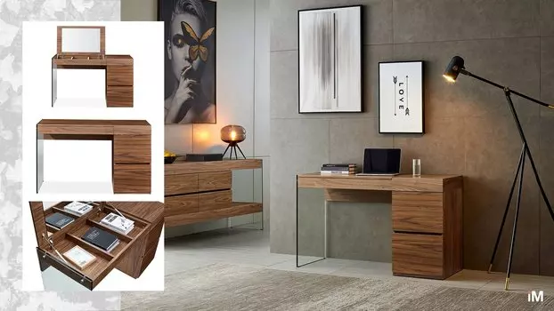 Столик с зеркалом iModern Orion, американский орех