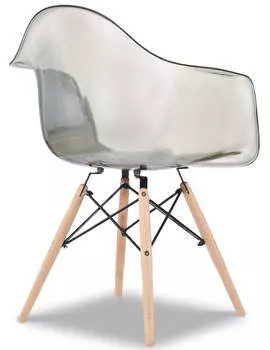 Стул Aura (в стиле Eames), серый прозрачный