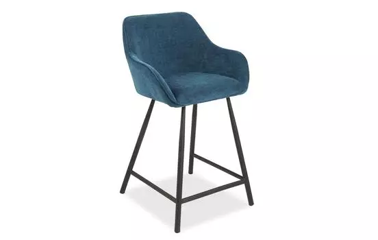 Стул полубарный iModern Edwin, графитово-синий/черный
