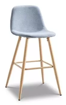 Стул полубарный Jack (60), голубой/дерево