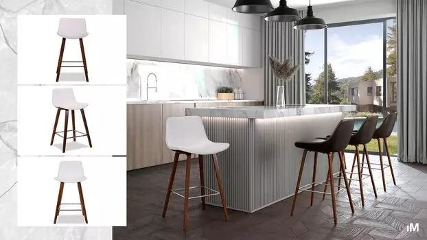 Стул полубарный iModern Janis (61), белый