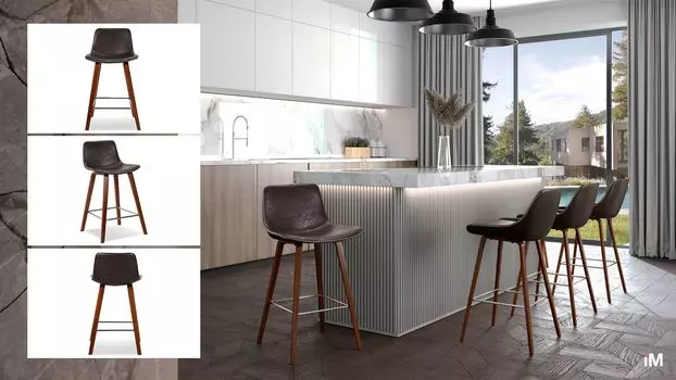 Стул полубарный iModern Janis (61), коричневый