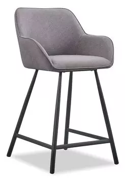 Стул полубарный Kevin (58), серый/черный