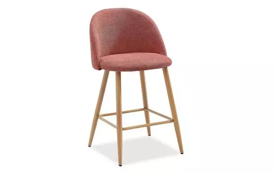 Стул полубарный Matt, темно-розовый/дерево