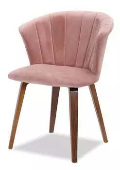 Стул Tiffany, розовый велюр/орех