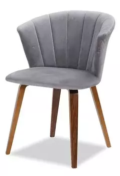 Стул Tiffany, серый велюр/орех
