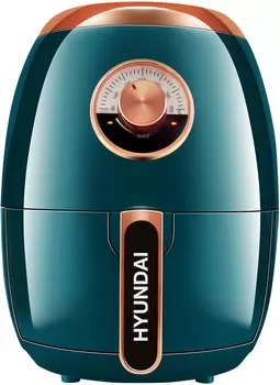 Аэрогриль Hyundai HYF-3553 темно-зеленый/золотистый