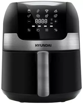 Аэрогриль Hyundai HYF-3555 черный/серебристый