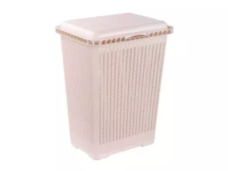 Аксессуар для ванной Альтернатива Вязаное плетение бежевый (М6904) Корзина для белья