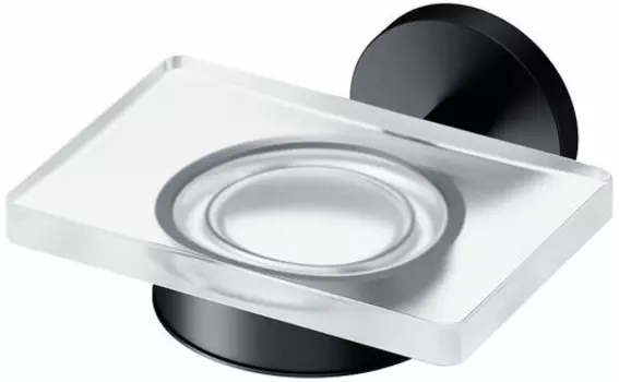 Аксессуар для ванной Am.Pm X-Joy A85A34222 Стеклянная мыльница с настенным держателем черный