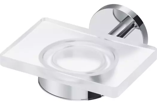 Аксессуар для ванной Am.Pm X-Joy A85A34200 Стеклянная мыльница с настенным держателем хром