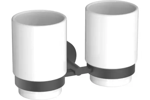 Аксессуар для ванной Aquatek БЕТТА AQ4617MB Стакан с держателем двойной