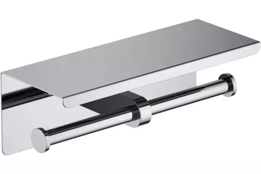 Аксессуар для ванной Aquatek ОБЕРОН AQ4909CR Бумагодержатель двойной с полкой