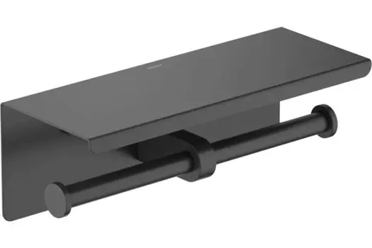 Аксессуар для ванной Aquatek ОБЕРОН AQ4909MB Бумагодержатель двойной с полкой