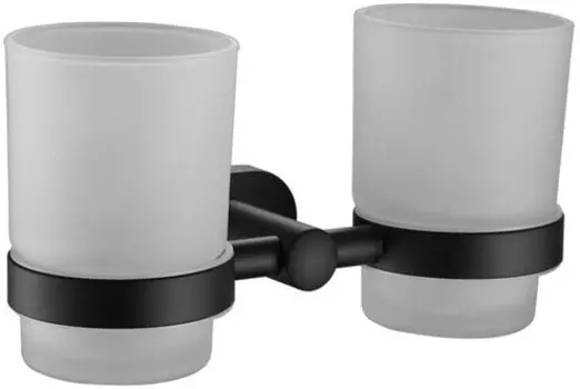 Аксессуар для ванной BELZ B90108 черный Стакан двойной для зубных щеток