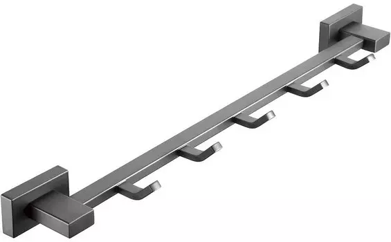 Аксессуар для ванной BELZ B90415-5 вороненая сталь Планка с крючками