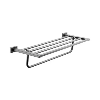 Аксессуар для ванной BELZ B90424 вороненая сталь Полка для полотенец