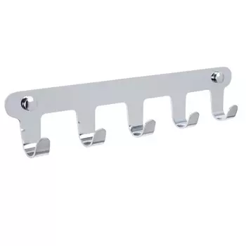 Аксессуар для ванной Fixsen PRACTICA FX-805-5 хром Планка 5 крючков