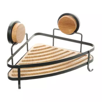 Аксессуар для ванной FixsenFX-940B-1 черная-дерево Полка