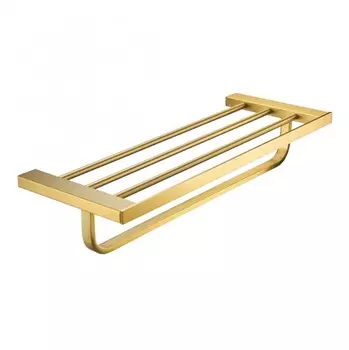 Аксессуар для ванной Milacio Ultra MCU.955.GD настенная золото Полка для полотенца
