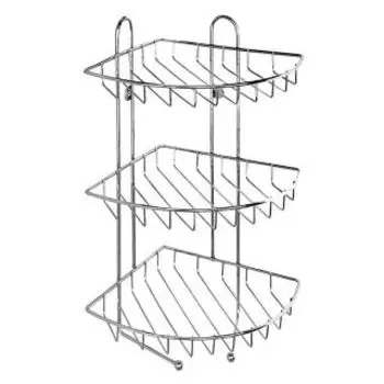 Аксессуар для ванной Milardo 110WC30M44 полка трехъярусная угловая с крючками