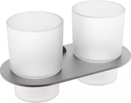 Аксессуар для ванной Raglo R300.08.09 графит Стакан для зубных щеток двойной