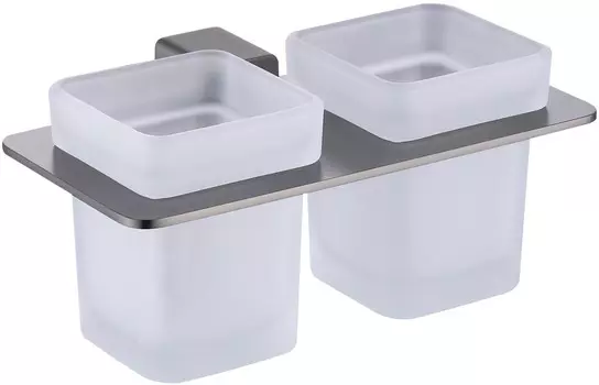 Аксессуар для ванной Raglo R301.08.09 графит Стакан для зубных щеток двойной