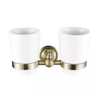 Аксессуар для ванной Rose RG1122Q бронза Стакан двойной с держателем