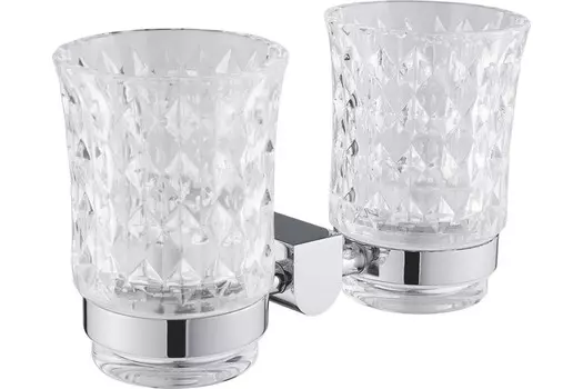 Аксессуар для ванной Rose RG1722 хром Стакан двойной с держателем