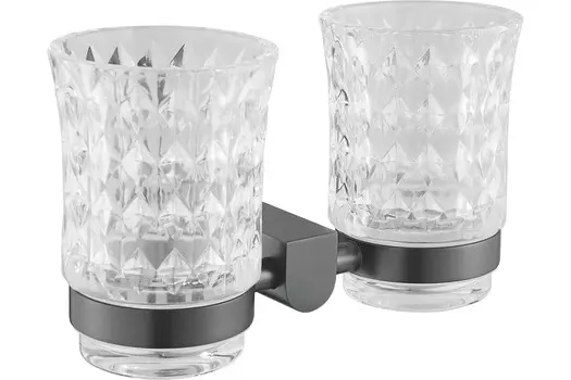 Аксессуар для ванной Rose RG1722T пепельный Стакан двойной с держателем