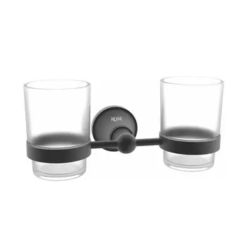 Аксессуар для ванной Rose RG1922H черный Стакан двойной с держателем