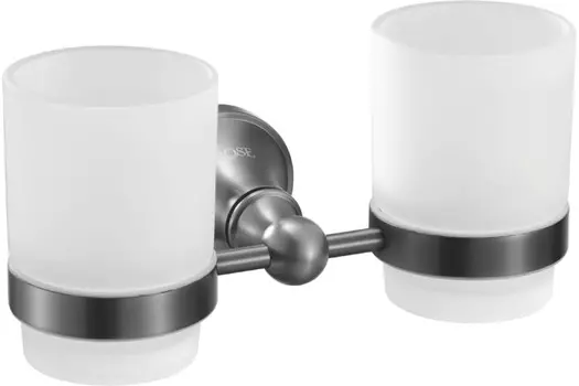 Аксессуар для ванной Rose RG1922T пепельный Стакан двойной с держателем