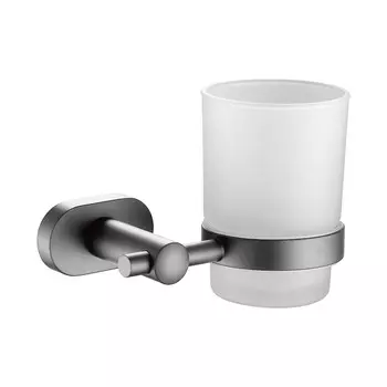 Аксессуар для ванной Shevanik SG5112T оружейная сталь Стакан для зубных щеток