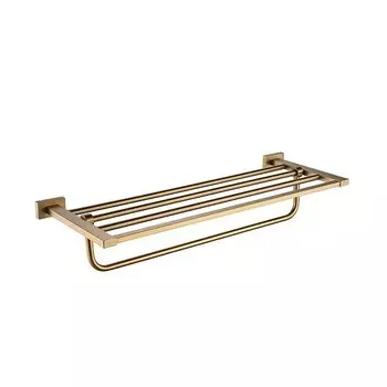Аксессуар для ванной Shevanik SG5608G золотой сатин Полка для полотенец