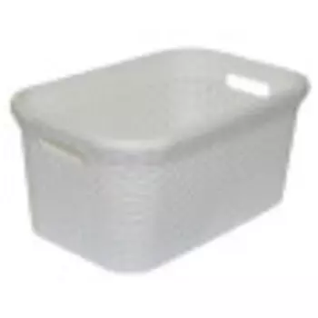 Аксессуар для ванной Violet Ротанг 32л белый (263206) Корзина для белья