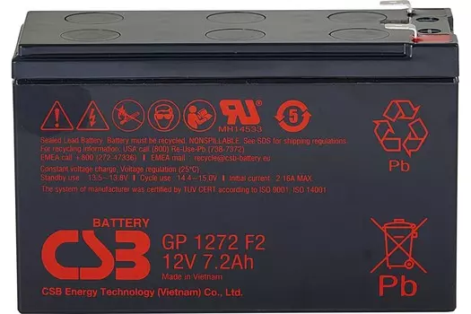 Батарея для ИБП CSB GP1272 F2 (12V 7.2Ah)