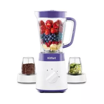 Блендер Kitfort KT-3031-1 бело-фиолетовый