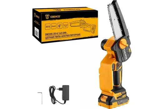 Цепная пила Deko DKCHS 20-6 1АКБ 3Ач ЗУ (063-4307-1)