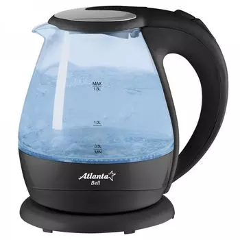 Чайник Atlanta ATH-2460 стекло черный