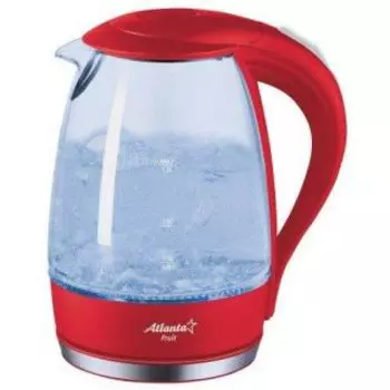 Чайник Atlanta ATH-2461 стекло красный