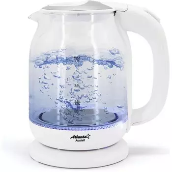 Чайник Atlanta ATH-2469 стекло белый