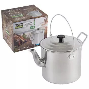 Чайник для плиты Ecos Camp-S5 2,6л походный алюминиевый (991011)