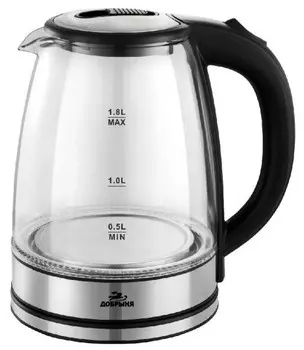 Чайник Добрыня DO-1255 черный/нерж