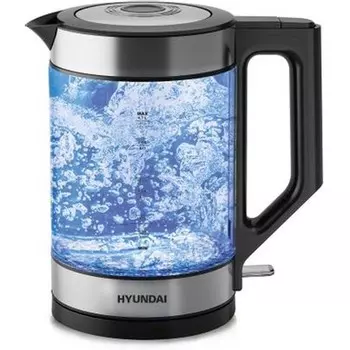 Чайник HYUNDAI HYK-G3509 черный/прозрачный