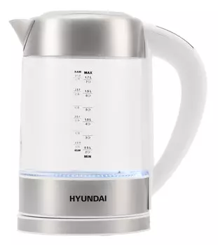 Чайник Hyundai HYK-S5807 белый/серебристый
