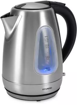 Чайник Hyundai HYK-S7407 серебристый матовый/черный
