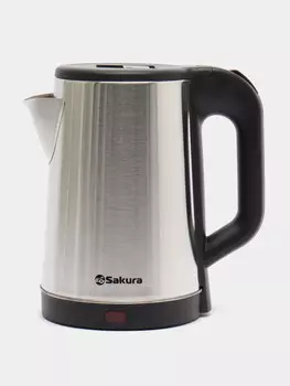Чайник Sakura SA-2167BK нерж.сталь/черный