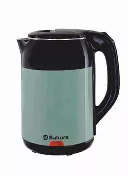 Чайник Sakura SA-2168BGR черный/зеленый