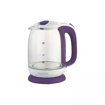 Чайник Willmark WEK-1704G белый/фиолетовый