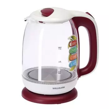 Чайник Willmark WEK-1704G белый/красный